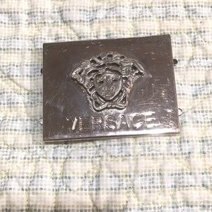 Versace Belt Clip silver tone Gianni Versace Uni-Sex must have 2”x1.5” pre-Loved